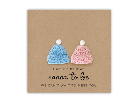 Grandma Nanna to be Birthday Twins Card, For My Grandma to be, Birthday Card For Gran to Twins, Pregnancy Birthday Card, From Bump