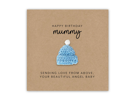 Happy Birthday Card for Mummy from Baby in Heaven, Bereaved Father/Baby Loss Card, Angel Baby, Happy Birthday, Rainbow Baby, From Heaven