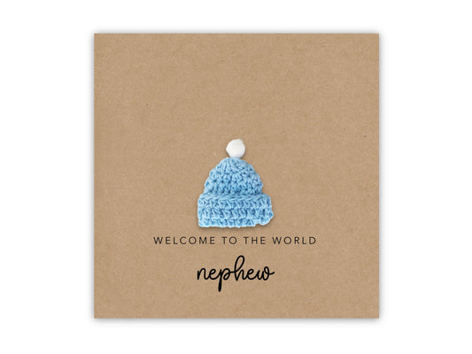 Welcome to the World, Personalised New Baby, Welcome, Baby, Godson, Goddaughter, Niece, Nephew, Grandson New Baby Card