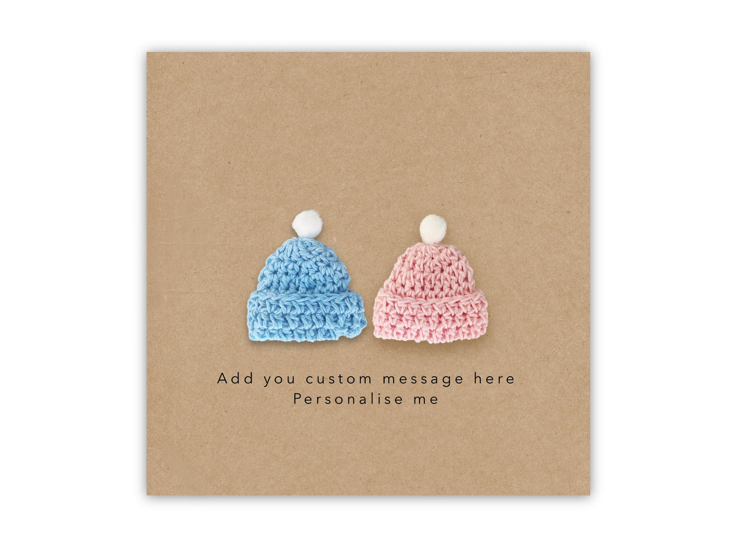 New Baby Card Twins, Personalised, Baby Card, Baby Boy, Baby Girl, Custom Text Card, Fully Personalise Card, Custom Card for New Baby Twins