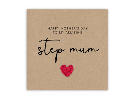 Step-Mum Mothers Day Card, Happy Step-Mum Mothers Day Card, Mothers Day Card For Step-Mum, Happy Mothers Day Card For Step-Mummy, Mothers