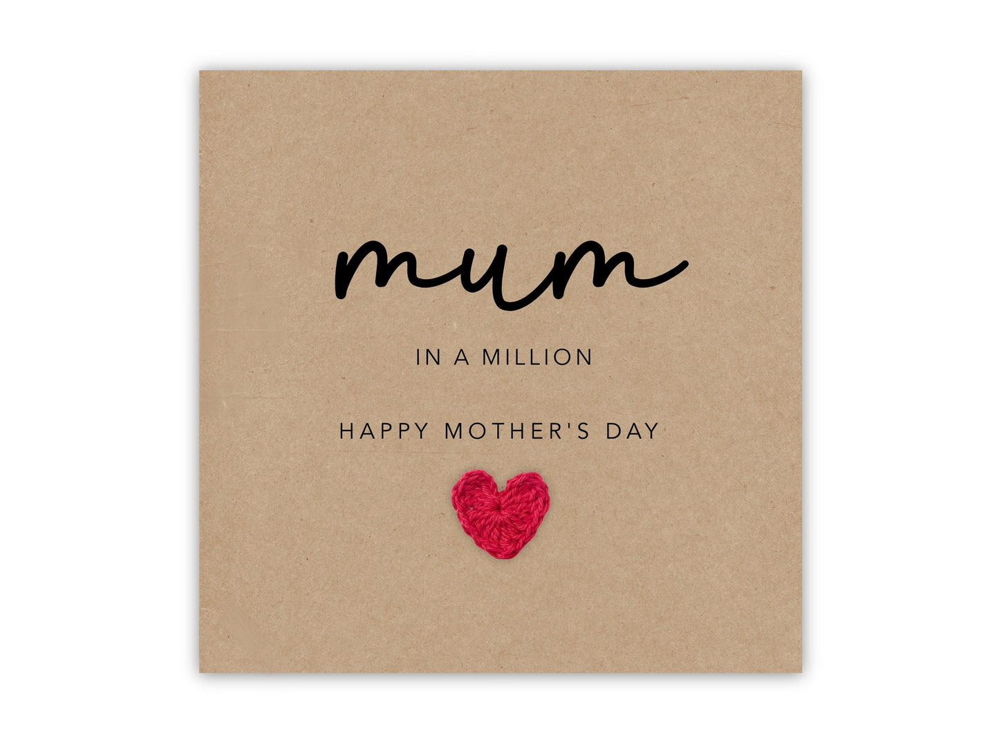 Mothers Day Card, Mum In A Million Happy Mothers Day, Happy Mothers Day Card From Daughter, From Son, Mum Day Cards, Special Mum Card