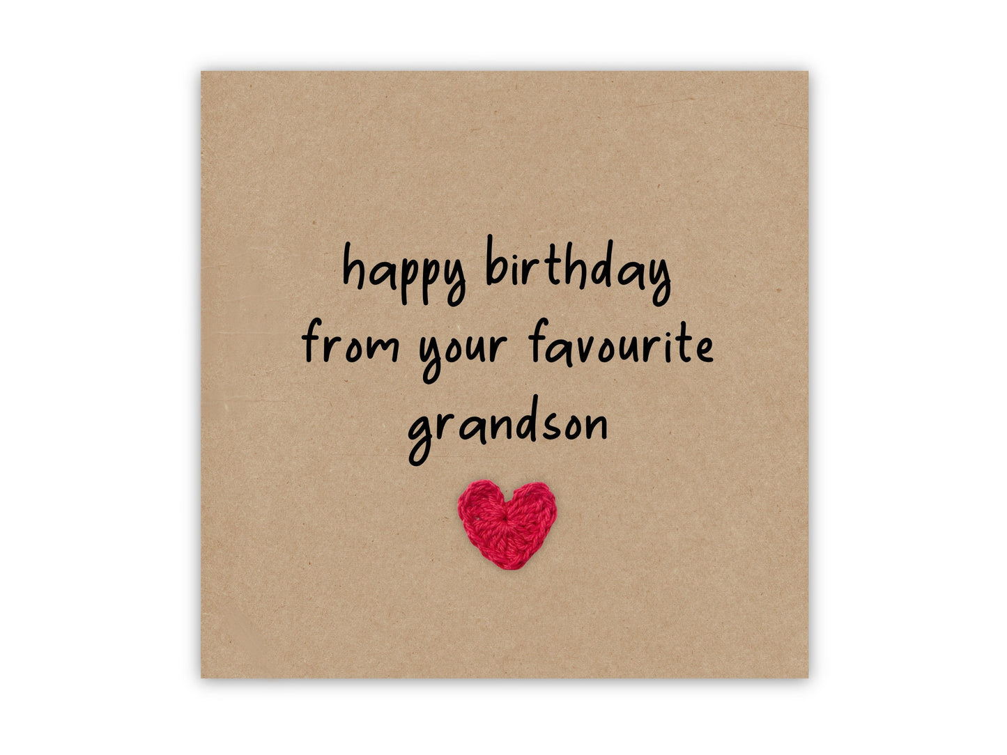 Happy Birthday From Your Favourite Grandson, Joke, Card For Grandma Grandad Gran Funny Rivalry Birthday Card, From Grandson, Birthday Card