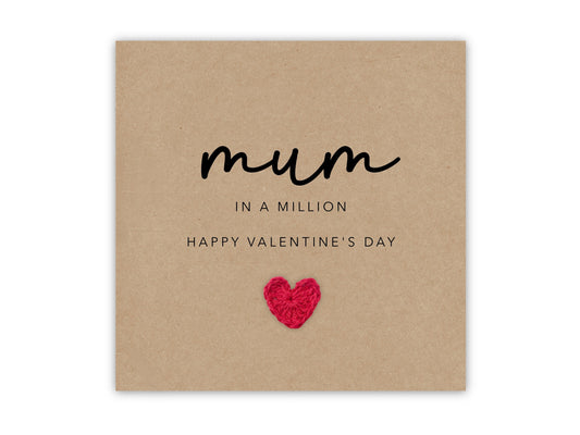 Special Mum Valentines Day Card, Mum In A Million Card, Valentine Card Mum, For Mum, Mum Valentines Card, Mummy Valentines Card, Love Mum