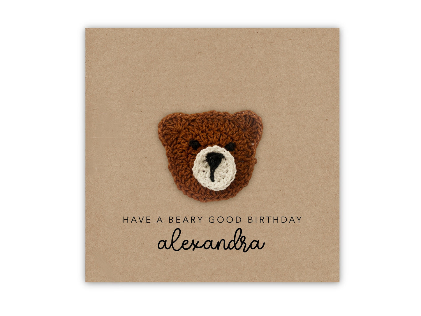 Happy Birthday Card, Fun Bear Pun Happy Birthday Card, Birthday card for her, him, Cute Birthday Card, Happy Birthday Handmade Card