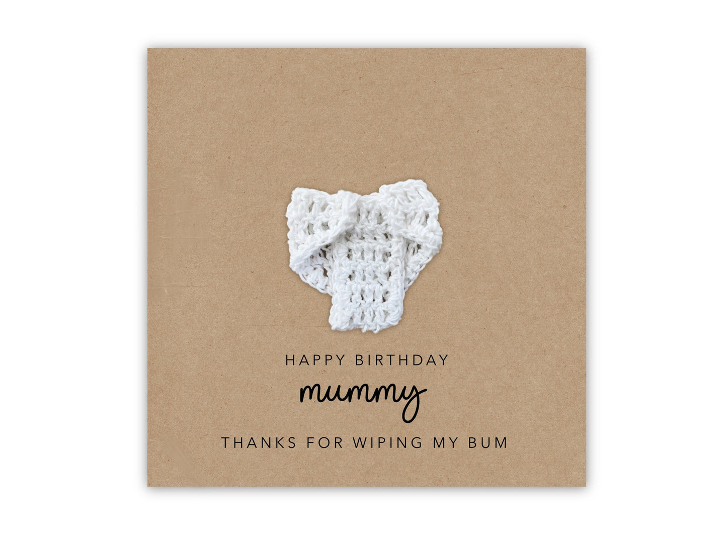 Funny Birthday Card, Mum Thanks For Wiping My Bum, Funny Birthday Card, Card For Mum, Birthday Card for Dad, Funny Poo Card, Mum