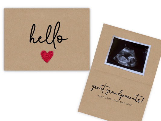 Pregnancy Announcement Card, New Great Grandparents, Official Promotion, Baby reveal, Card to Great grandparents, New Baby, Pregnancy Reveal