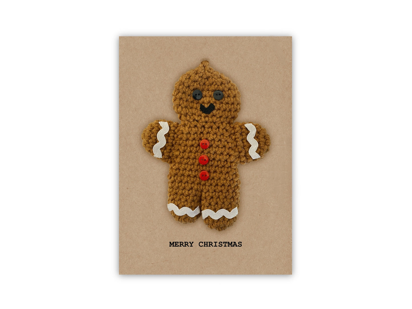 Funny Christmas Card,  Tree Ornament, Ginger Bread Ornament , Christmas card Ornament, Christmas Card, Handmade Card, Crochet, Decoration