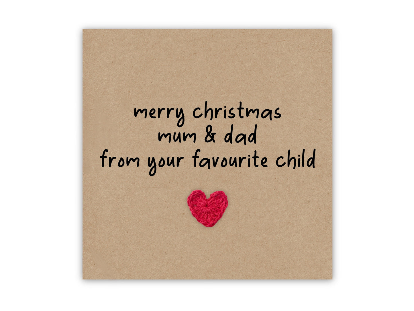 Funny Merry Christmas Favourite Child Joke,  Christmas Card for Mum and Dad, Humour, Favourite Child, Funny Christmas card for parents