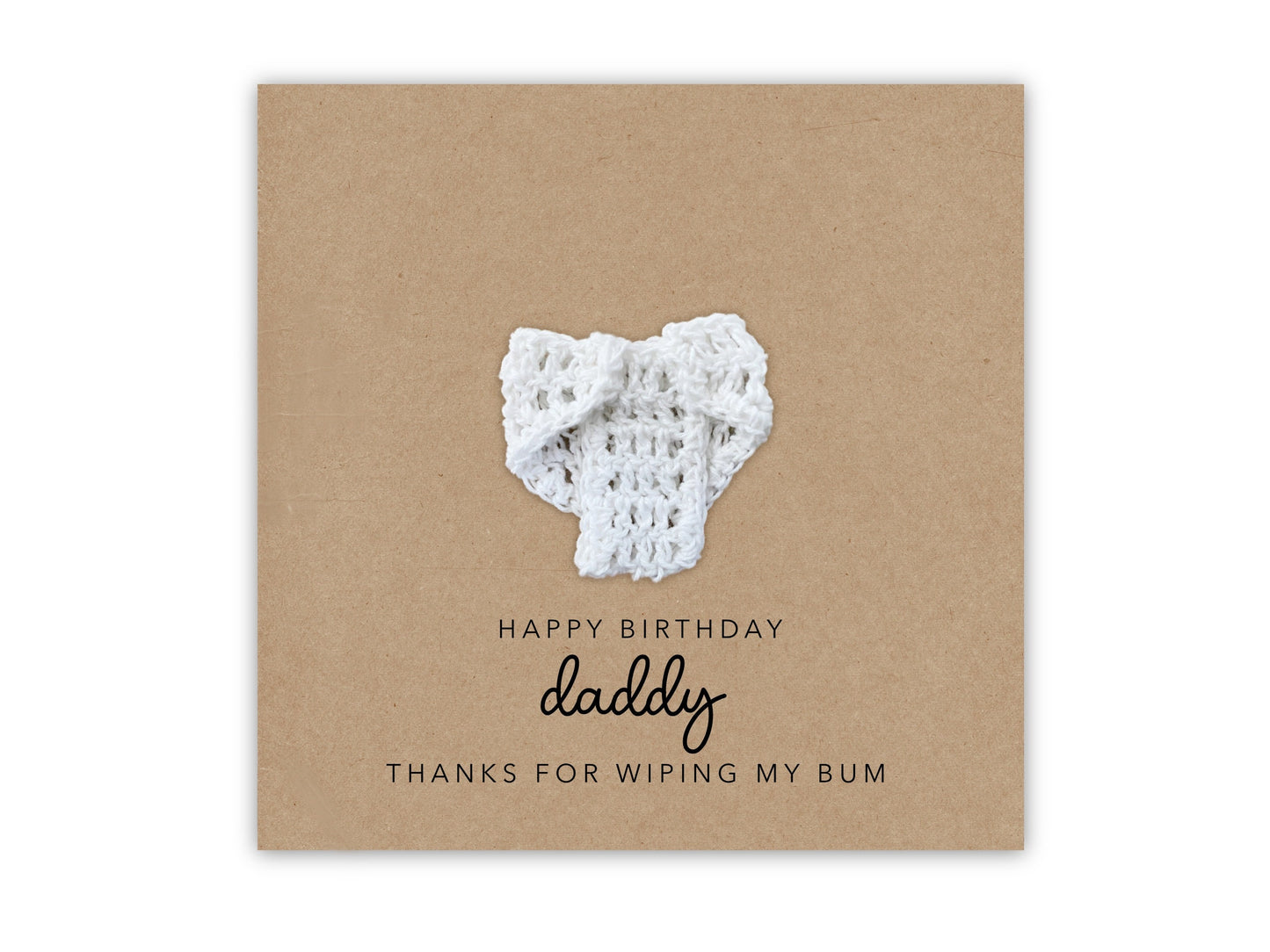 Funny Birthday Card, Dad Thanks For Wiping My Bum, Funny Birthday Card, Card For Dad, Birthday Card for Dad, Funny Poo Card, Dad