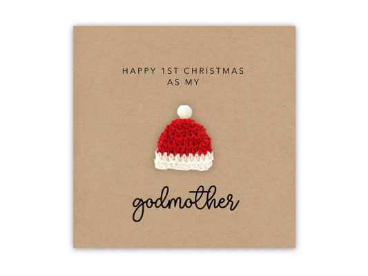 Christmas Card for Godmother,  1st Christmas Card for Godmother, First Christmas Card for Grodmother, Our 1st Christmas Godmother