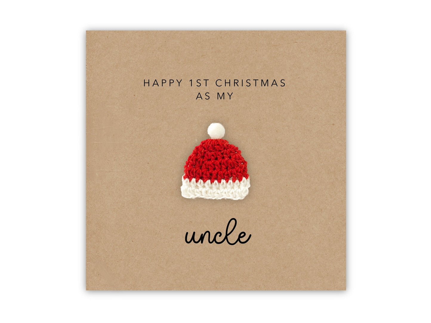 First Christmas as My Uncle Card, Card for New Uncle, 1st Christmas Card Uncle, Christmas Card for Uncle from Baby, From Nephew Christmas