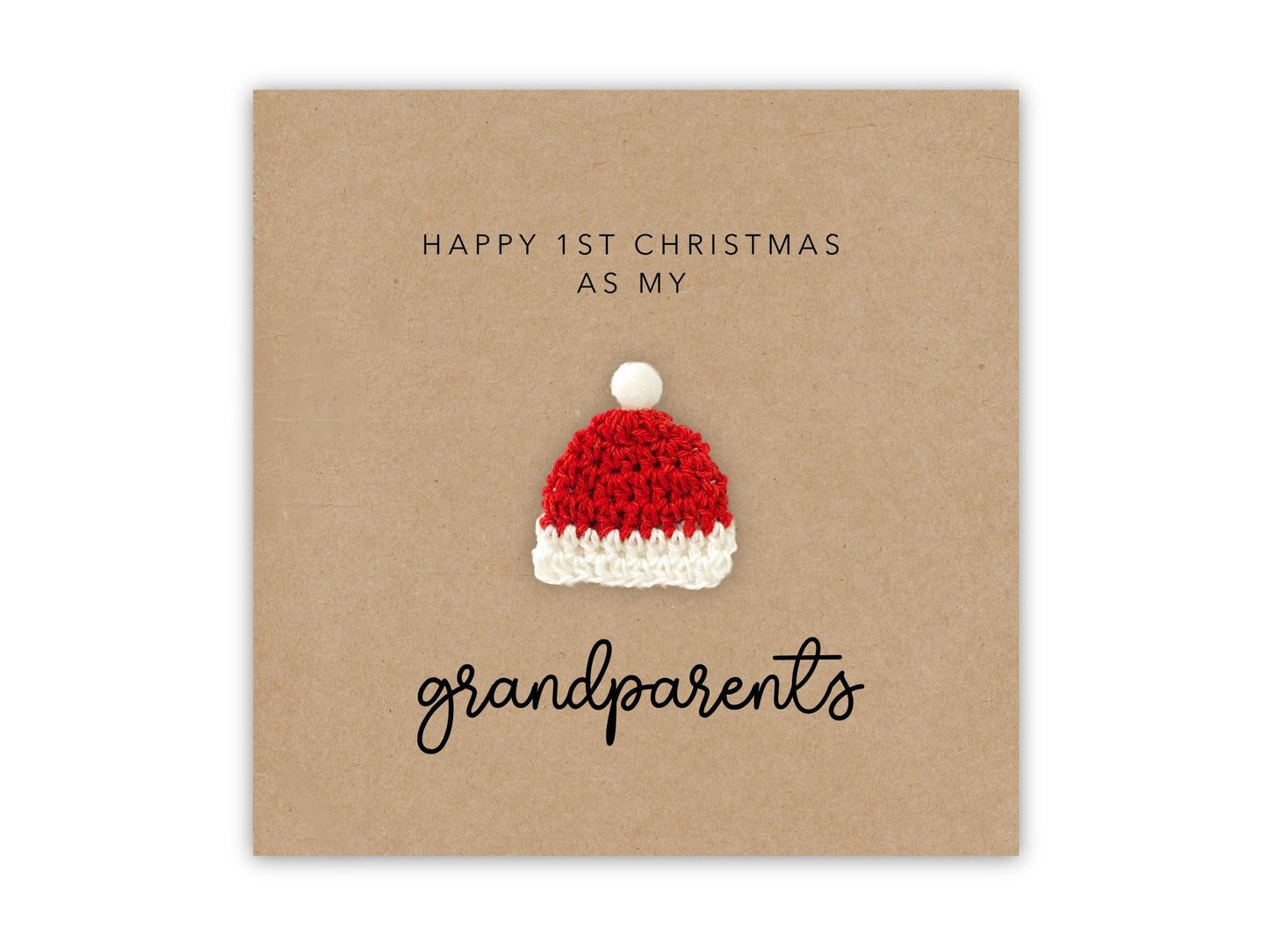 Christmas Card for New Grandparents, 1st Christmas Card for Grand Parents, First Christmas Card for Grandparents, Our 1st Christmas