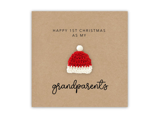 Christmas Card for New Grandparents, 1st Christmas Card for Grand Parents, First Christmas Card for Grandparents, Our 1st Christmas