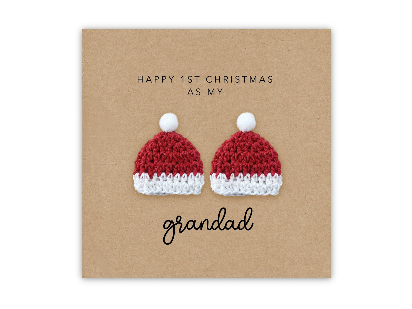 Happy First Christmas Card as our Grandad from twins, Christmas Card for Grandad, 1st Christmas Grand Dad Card, Granddad Christmas Card twin