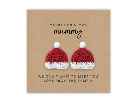 Mummy To Be Christmas Card From The Bump Twins, Christmas Card For Mum To Be, Mummy-to-Be Card, New Mum Christmas Card, Mum to Twins