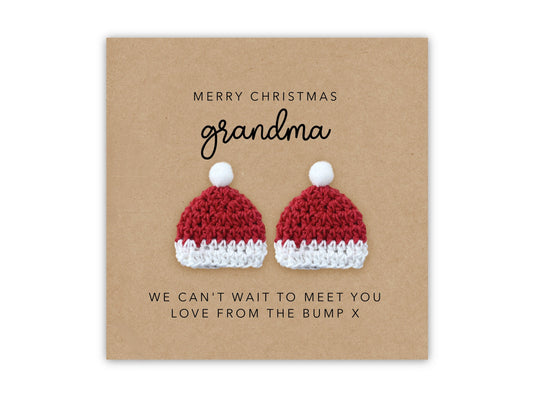 Merry Christmas Grandma to Be From Bump Twins, Cute Christmas Card For Grandma, Daddy To be Christmas Card, Christmas Card From Bump Twins