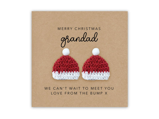 Merry Christmas Grandad to Be from Bump Twins, Christmas Card For Grandad, Daddy To be Christmas Card, Cute Christmas Card From Bump Twins