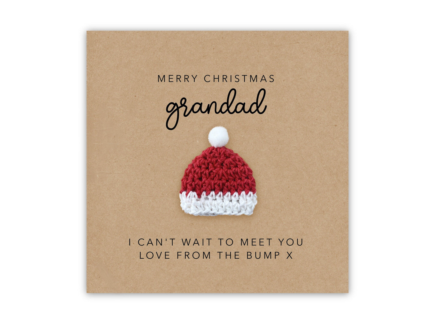 Merry Christmas Grandad to Be from Bump, Christmas Card For Grandad, Daddy To be Christmas Card, Cute Christmas Card From Bump, Grandad