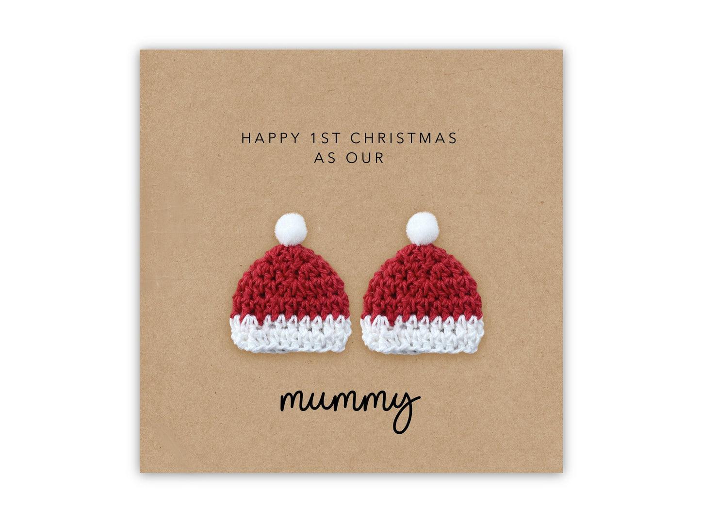 1st Christmas As Mummy Twins, Happy First Christmas As My Mummy, Twins First Christmas Card, Merry Christmas Mummy, Card from Twins