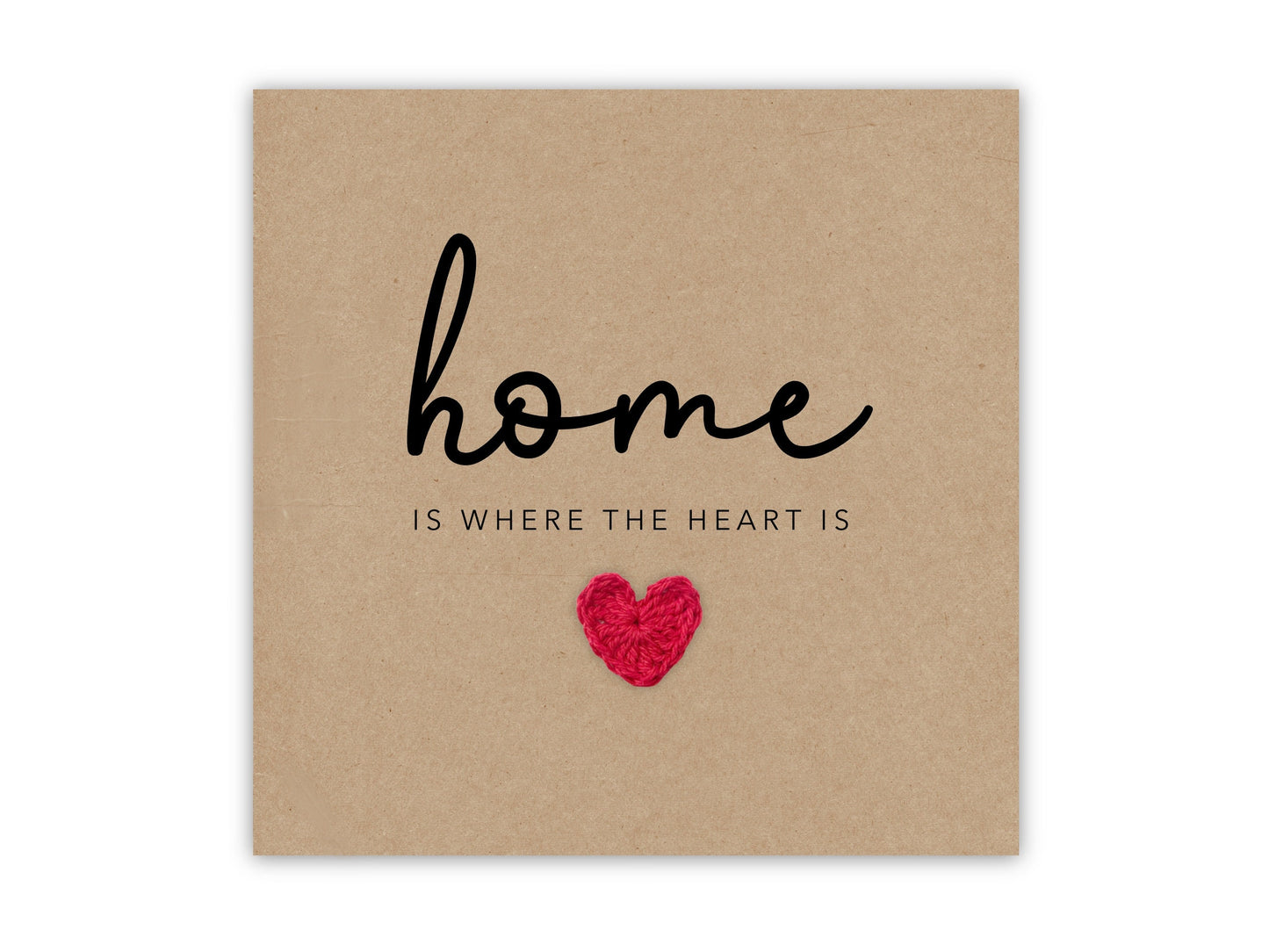 New Home Card Simple Rustic Home is where the heart is - New Home owner card - first time home owner - New house card  - Send to recipient