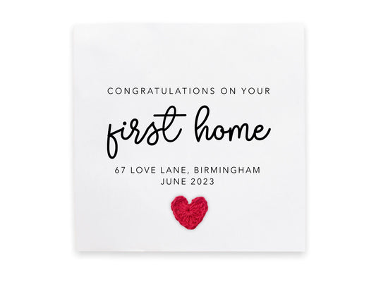 Personalised New Home Card, Housewarming, Greetings Card, Happy New Home, Custom House Card, First Home, Congratulations, New Home Owner