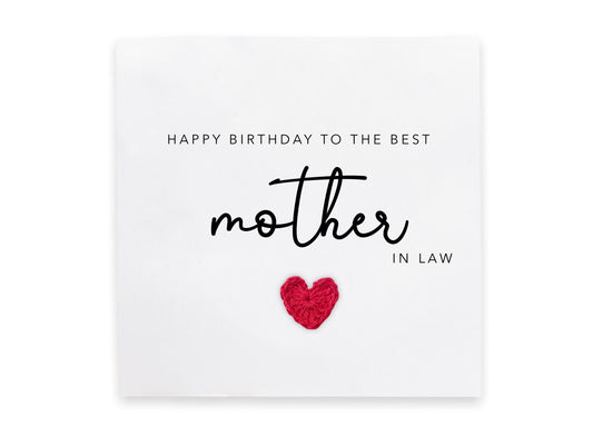 Mother In Law Birthday Card From Daughter In Law, Amazing Mother In Law Gift, Birthday Card Mum In Law, Personalised Birthday Card