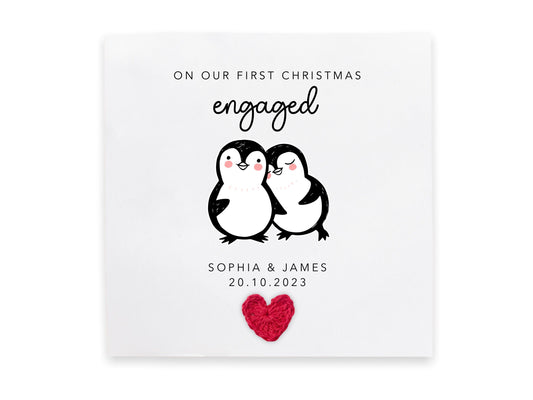 Personalised Christmas Card For Fiancee, Fiance Christmas Card, First Christmas Engaged Card, 1st Christmas Card For Boyfriend, Partner