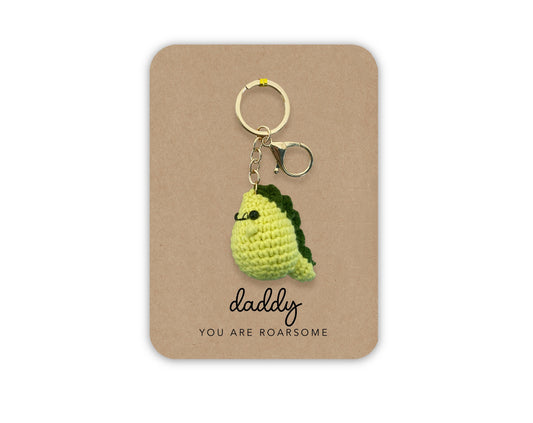 Thank You for being the Best Dad, Father's Day Gift, birthday Gift for Daddy Dad, Dinosaur  Keyring, Handmade Dinosaur Gift for Dad