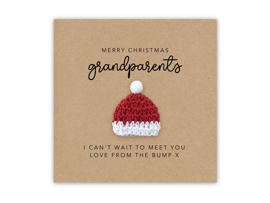 Merry Christmas Grandparents to be From Bump, Cute Christmas Card For Grandparents, Daddy To be Christmas Card, Christmas Card From Bump
