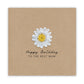 Happy Birthday Mum Card , Simple Rustic Mum Birthday Card for from Daughter / Son,  Mum Birthday Card , Mum Card, Flower, Simple Birthday