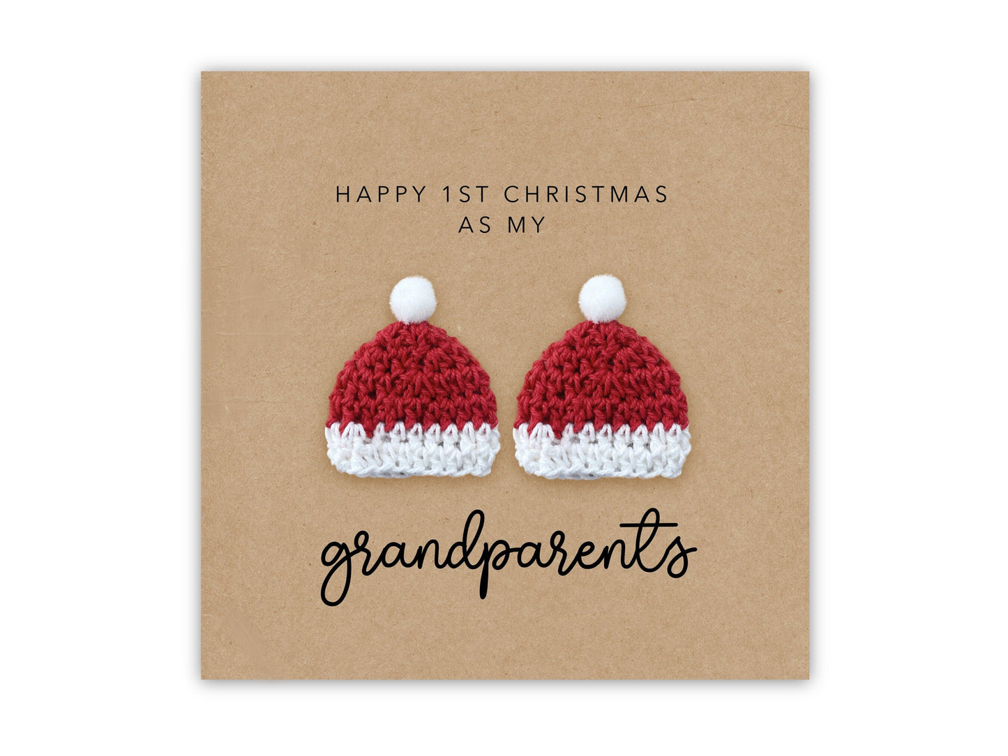 Christmas Card for New Grandparents to Twins, 1st Christmas Card for Grand Parents, First Christmas Card for Grandparents, Our 1st Christmas