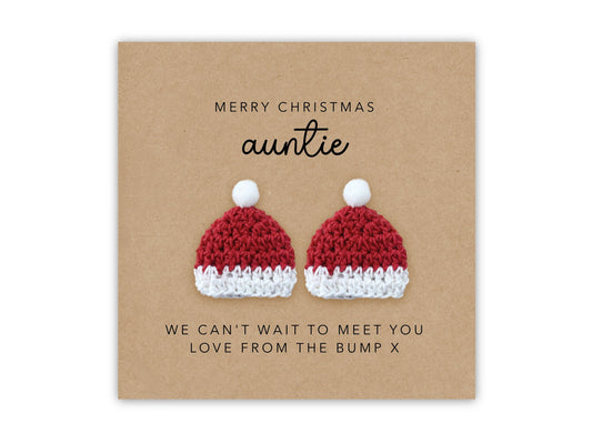 Merry Christmas Auntie to be From Bump Twins, Christmas Card For Auntie, Auntie To be Christmas Card, Cute Christmas Card From Bump Twins
