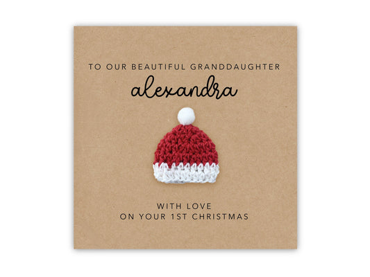 Personalised 1st Christmas Card, First Christmas Card, Granddaughter 1st Christmas Card, Daughter 1st Christmas Card, Niece, Goddaughter