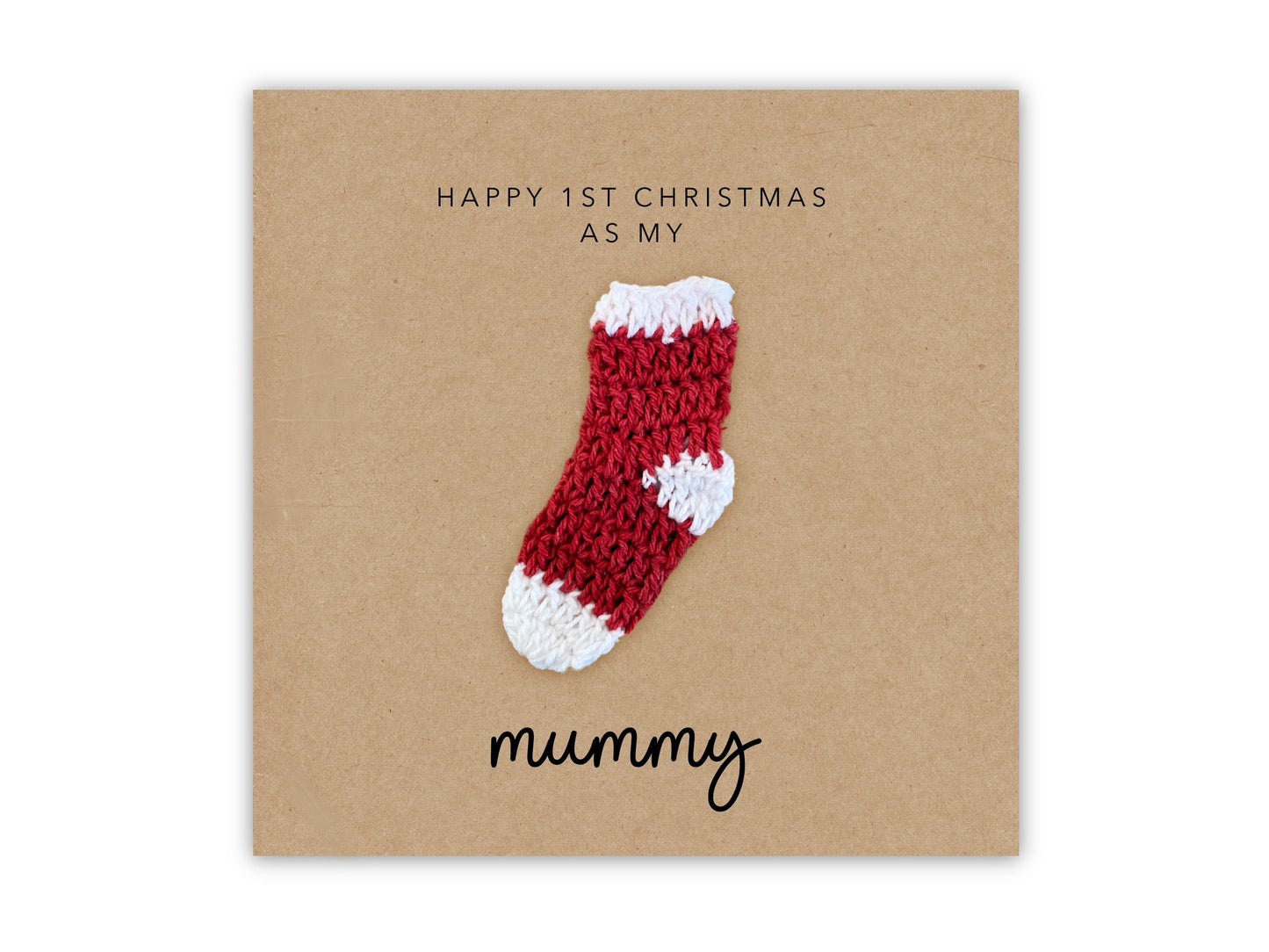 1st Christmas As Mummy, Happy First Christmas As My Mummy, Baby First Christmas Card, Merry Christmas Mummy, Card from Baby, Ornament