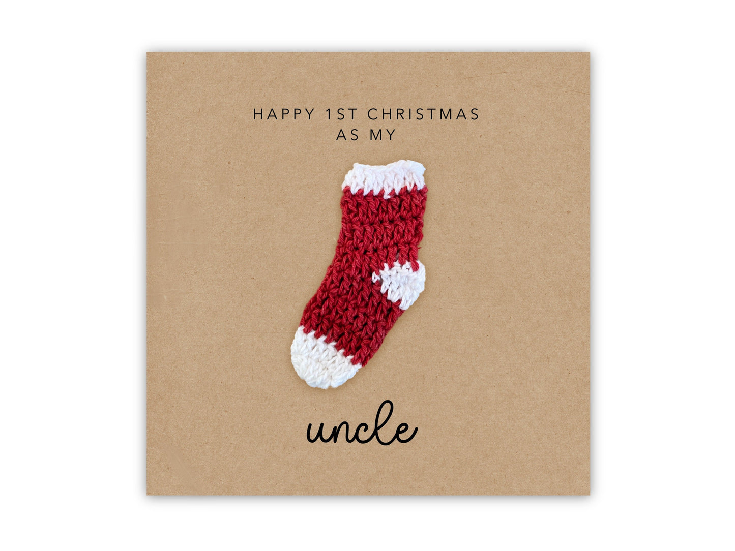 First Christmas as My Uncle Card, Ornament for New Uncle, 1st Christmas Card Uncle, Christmas Card Uncle from Baby, From Nephew Christmas