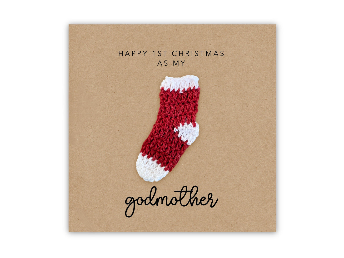 Christmas Card for Godmother,  1st Christmas Card for Godmother, First Christmas Card for Grodmother, Our 1st Christmas Godmother, Ornament