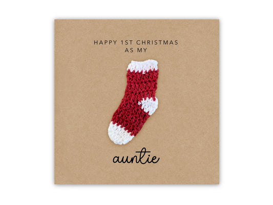 Happy First Christmas As My Auntie And Uncle Christmas Card, Personalised Christmas Card For Auntie and Uncle, Xmas Card, First Christmas