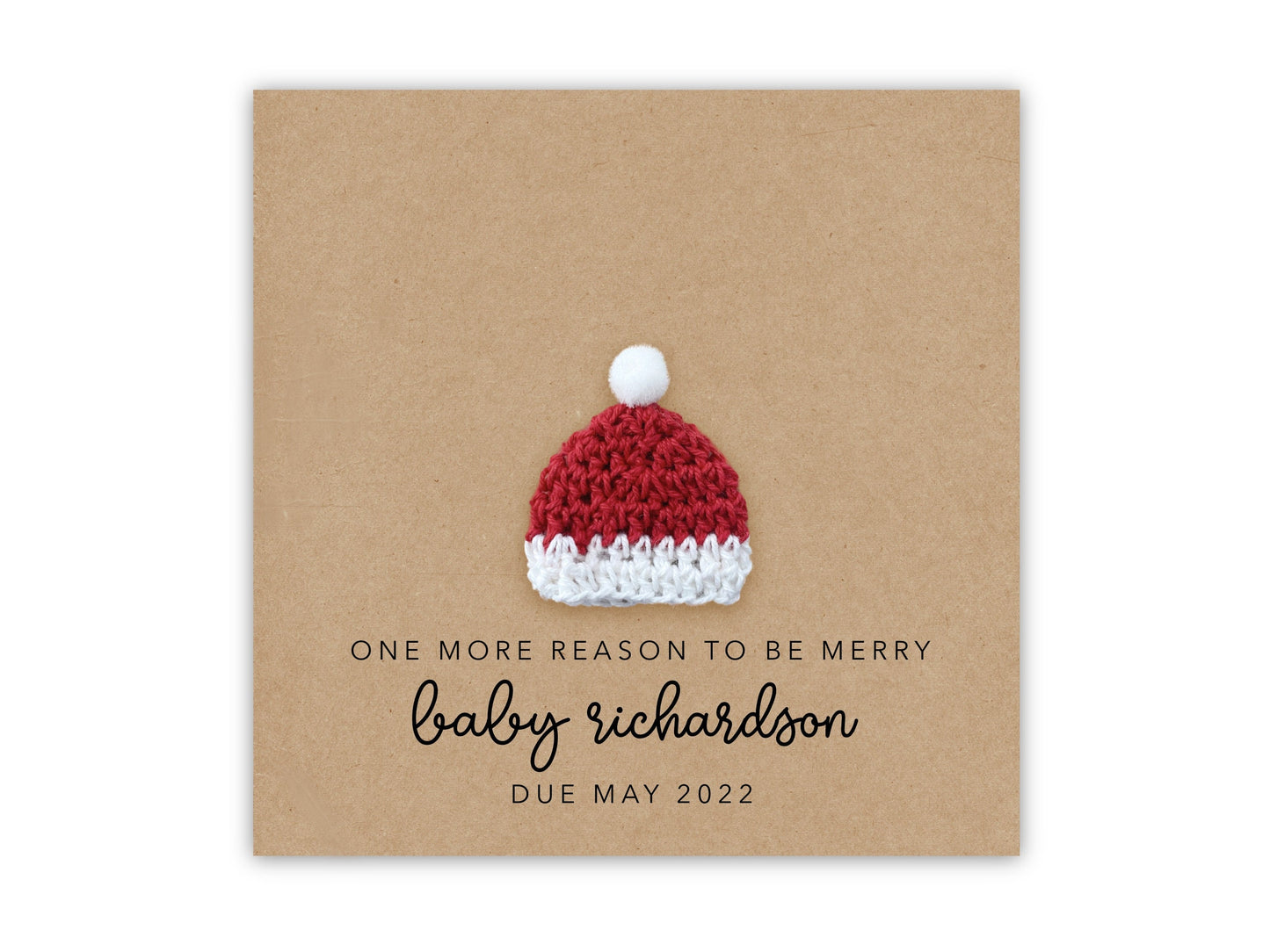 Christmas Surprise Pregnancy Announcement Card, Baby Announcement Card, Pregnancy Reveal Card, We're Pregnant Card, Surprise Baby