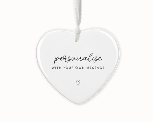 Personalise Any Message, Keepsake Ceramic Ornament, Personalised Small Gift, Gift for Her / Him, Gift Tag, Gift