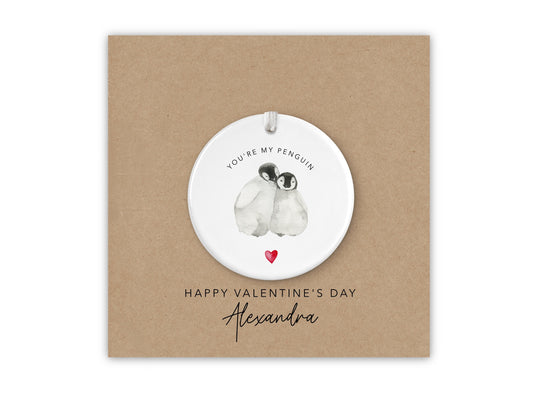 You're My Penguin, Valentine's Day Card, Penguin Card, Keepsake Card, Personalised Valentine's Card, Personalised Love Card