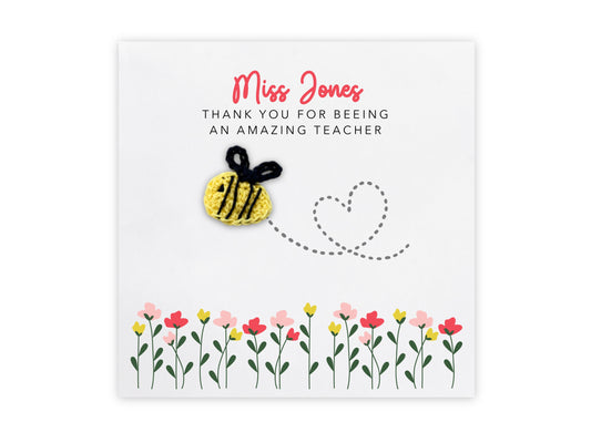 Thank You Teacher Card, Peronsalised Thank You Nursery Card, School Teacher, Classroom Assistant, Thank You Greeting Card, Thank you teacher