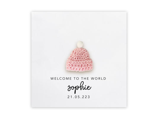 Personalised New Baby Card, Keepsake Baby Card, Custom Welcome to the World Card, Baby Congratulations Card, New Arrival Baby Card, Keepsake