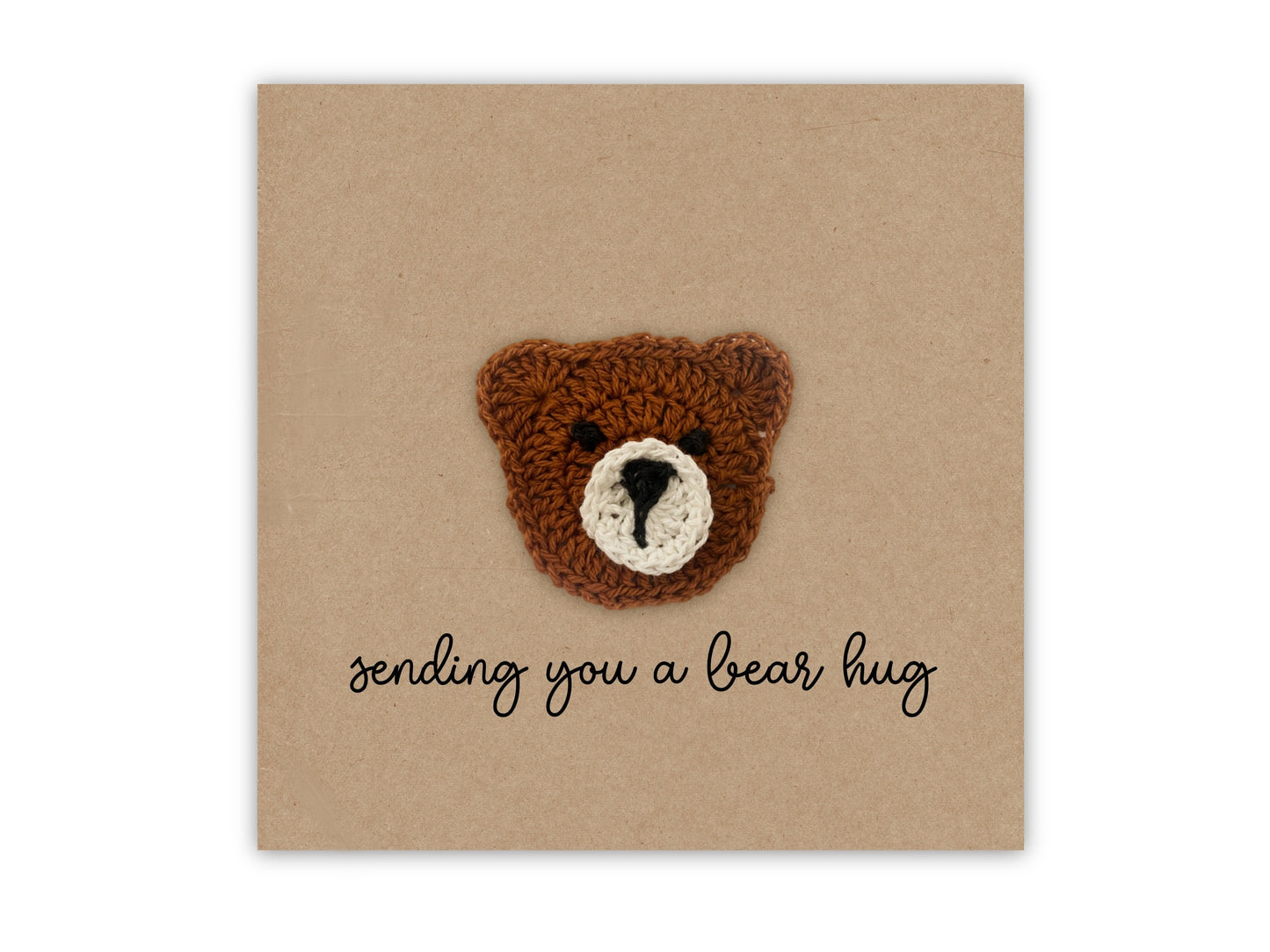 Sending You A Hug Card, Friendship Card, Pick Me Up Gift, Thinking Of You Card For Best Friend, Hug Card, Long Distance Hug, Bear Hug