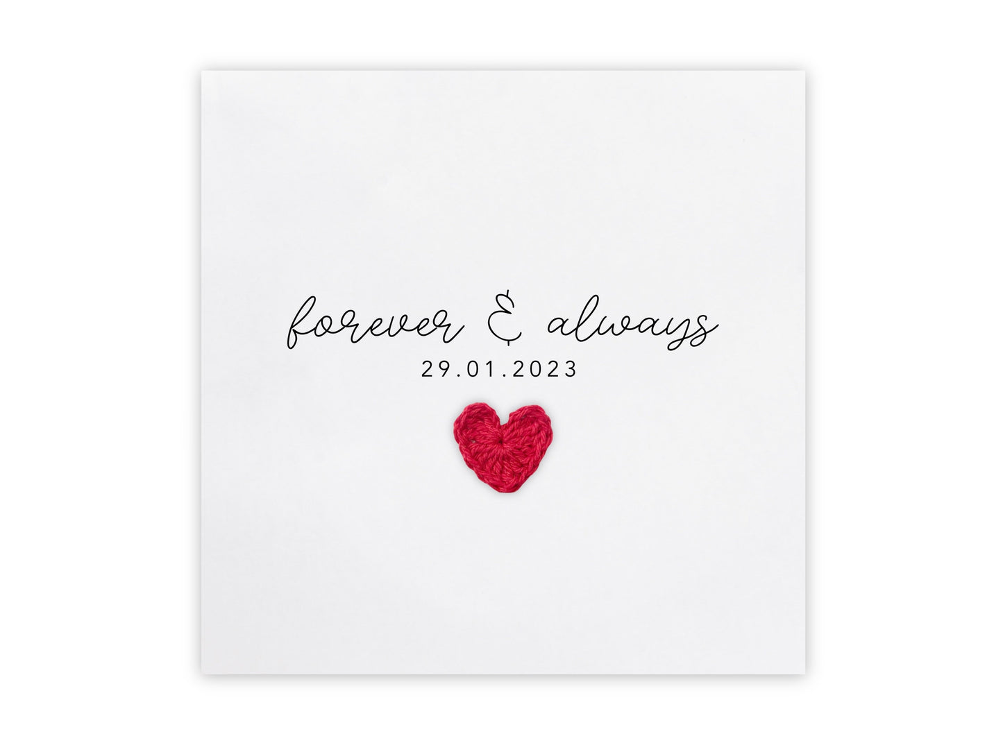 Personalised Anniversary Card, Forever And Always, Love Card, Romantic Card, Husband Wife, Boyfriend, Girlfriend