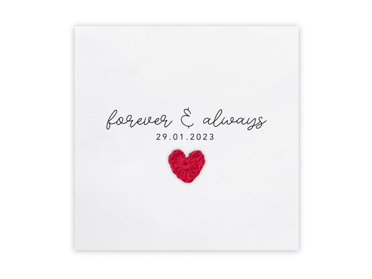 Personalised Anniversary Card, Forever And Always, Love Card, Romantic Card, Husband Wife, Boyfriend, Girlfriend