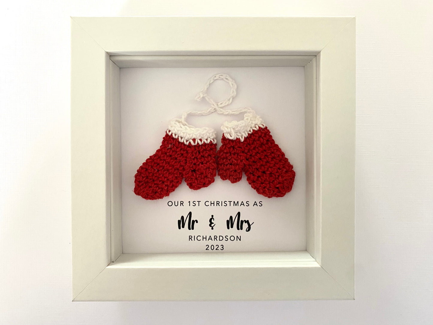 Personalised First Christmas Together Married Decoration, First Christmas Together Keepsake Frame Gift Decoration, Mr & Mrs Newly Wed