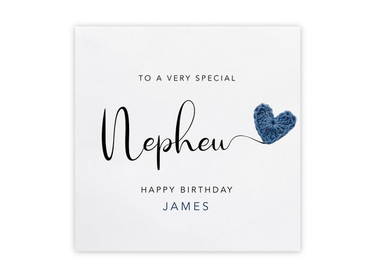 Personalised Nephew Birthday Card, To my Nephew, Happy Birthday, special nephew, Card for him, Nephew Birthday Card