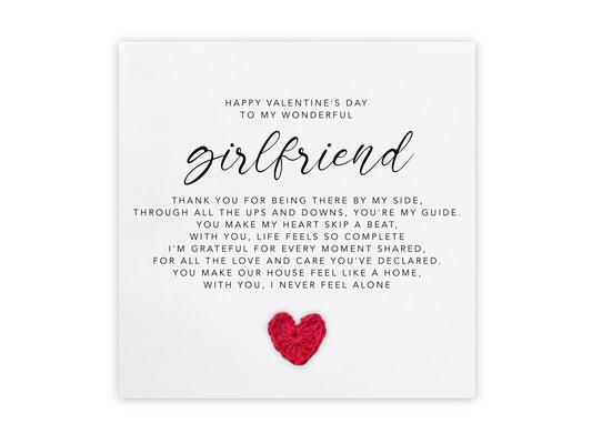 Happy Valentines Day card, girlfriend valentines card, romantic, poem  Love You Valentines Card, Poem Valentine's Card For Partner for her