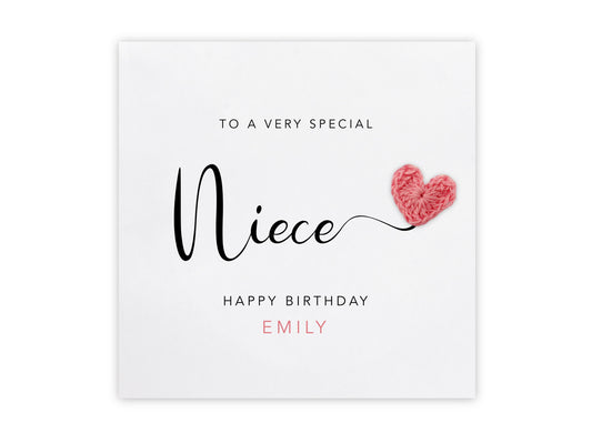 Personalised Niece birthday card, niece card, Birthday Card, handmade card for niece, happy birthday niece, Happy Birthday Card for her